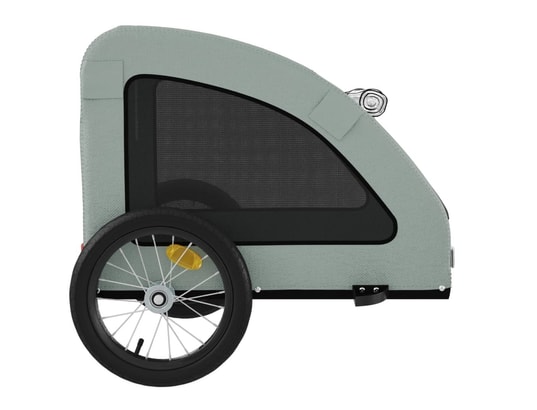 VIDAXL - Remorque de vélo pour chien gris tissu oxford et fer