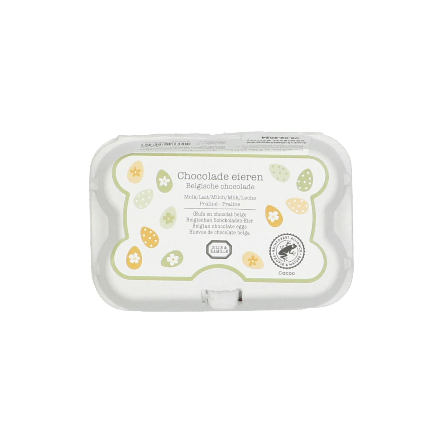 Chocolade eieren, melk praliné, 73 gram