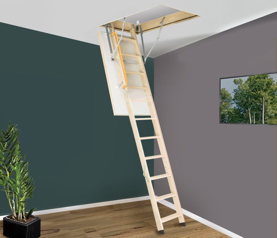 HandyStairs zoldertrap “Profi” – zoldertrapbakmaat 120 x 60 cm – hoogte 280 cm – U-waarde 1,26 W/m²