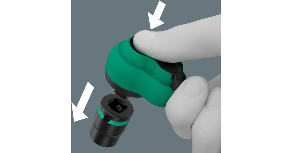 Wera8100 SB 12 Zyklop Comfort ratelset gereedschapsset  (Zwart/groen, Omschakelpal, 3/8