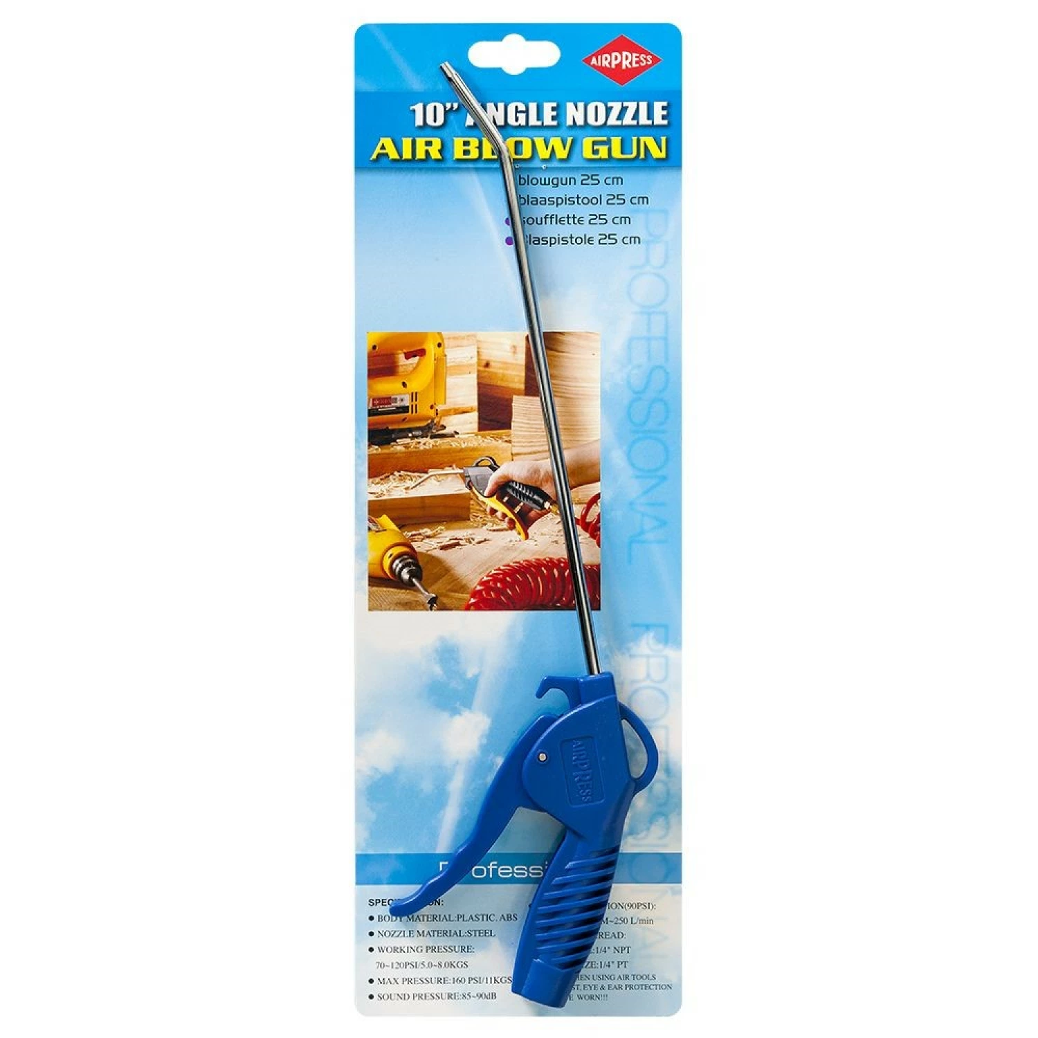 Airpress 45023 - Blaaspistool 25 cm met insteeknippels