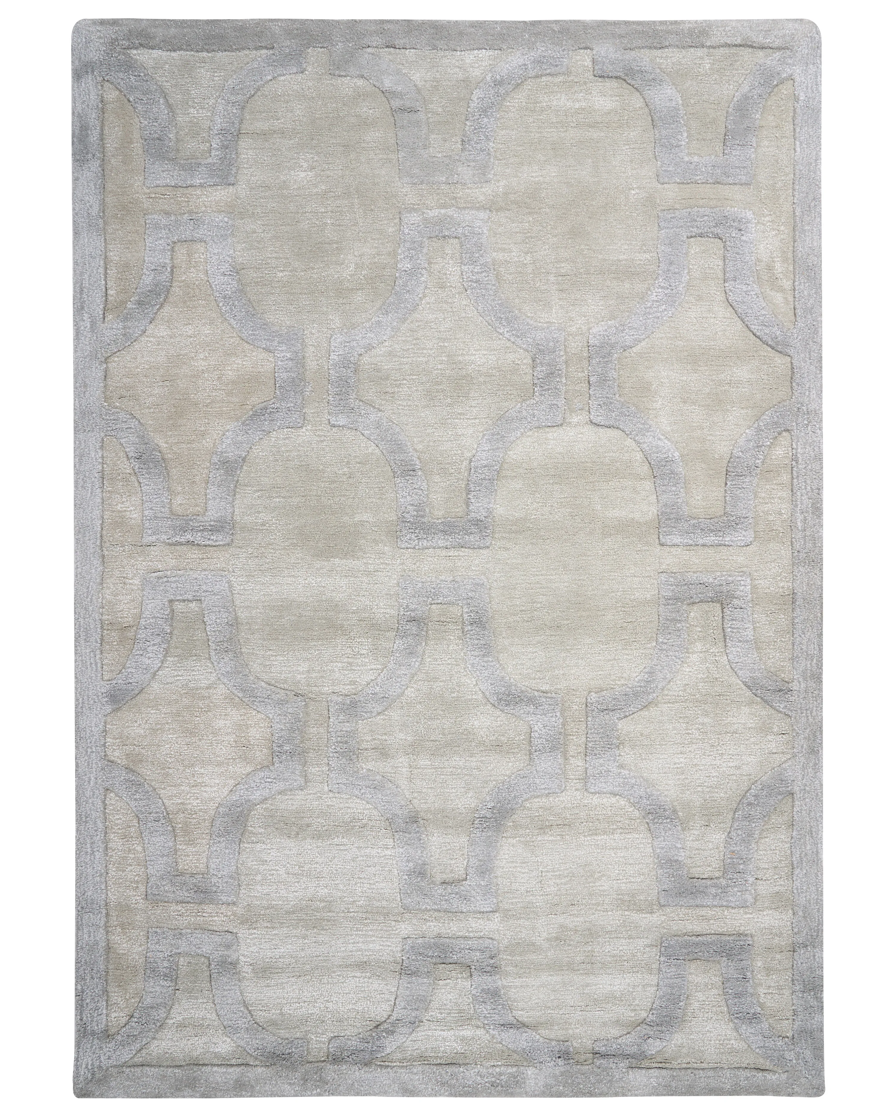 Vloerkleed GWANI Beige 160 x 230 cm Viscose