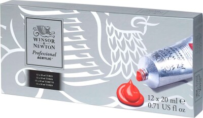 Winsor & Newton - Akrylmaling Sæt - 12X20 ML