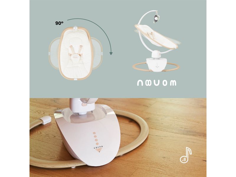 Babymoov Babyschaukel Swoon Hoop Sand Schaukelsitz mit 5-Punkt-Gurt