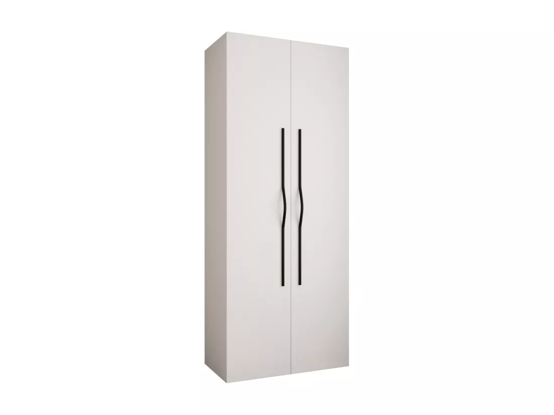 Armoire à portes battantes Como 2 245,5/100/40 2 portes (blanc/noir)