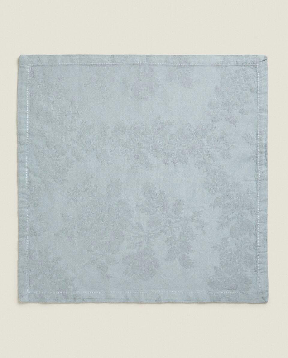 Guardanapos florais em jacquard (pacote com 2)