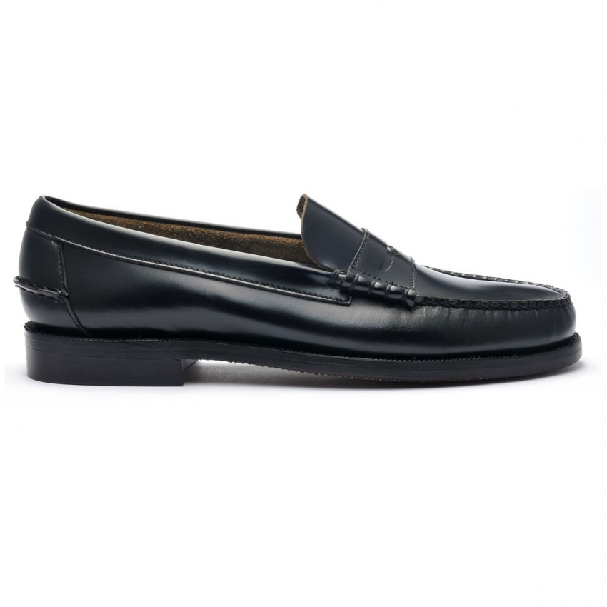 CLASSIC DAN REGULAR Noir MOCASSIN-Mocassin pour homme en cuir pleine fleur