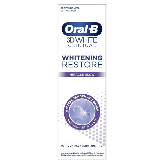 Oral-B 3D White Clinical Miracle Glow Tandpasta - 75 ML