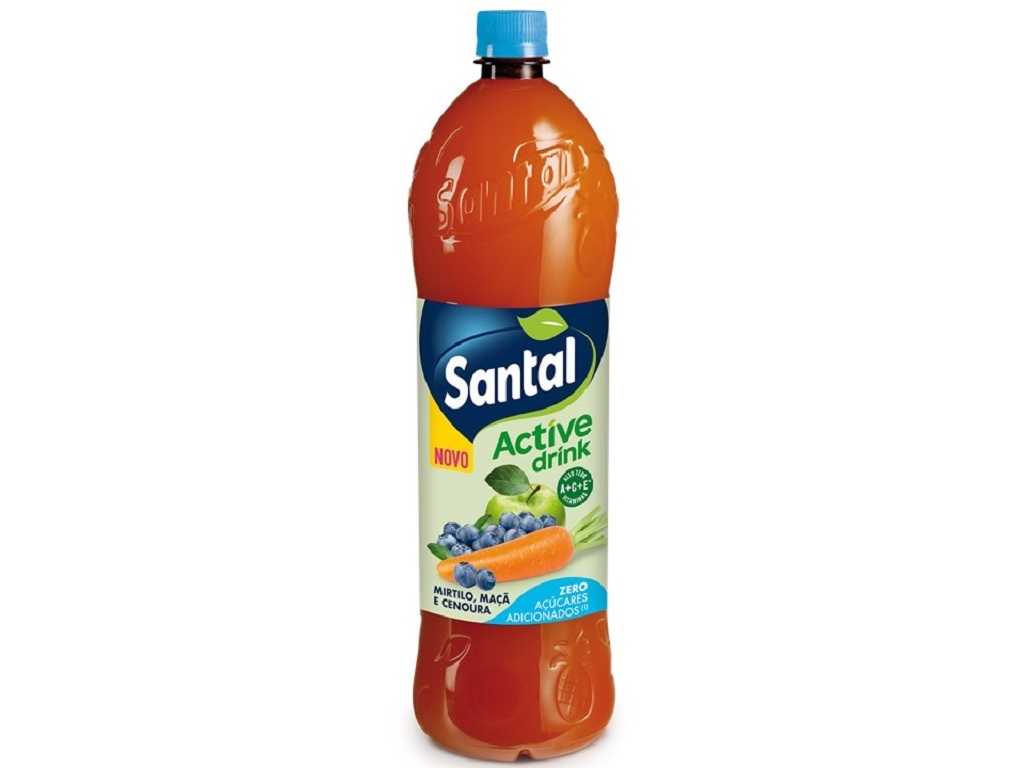 REFRIGERANTE SEM GÁS SANTAL ACTIVE DRINK MIRTILO CENOURA 1.5L