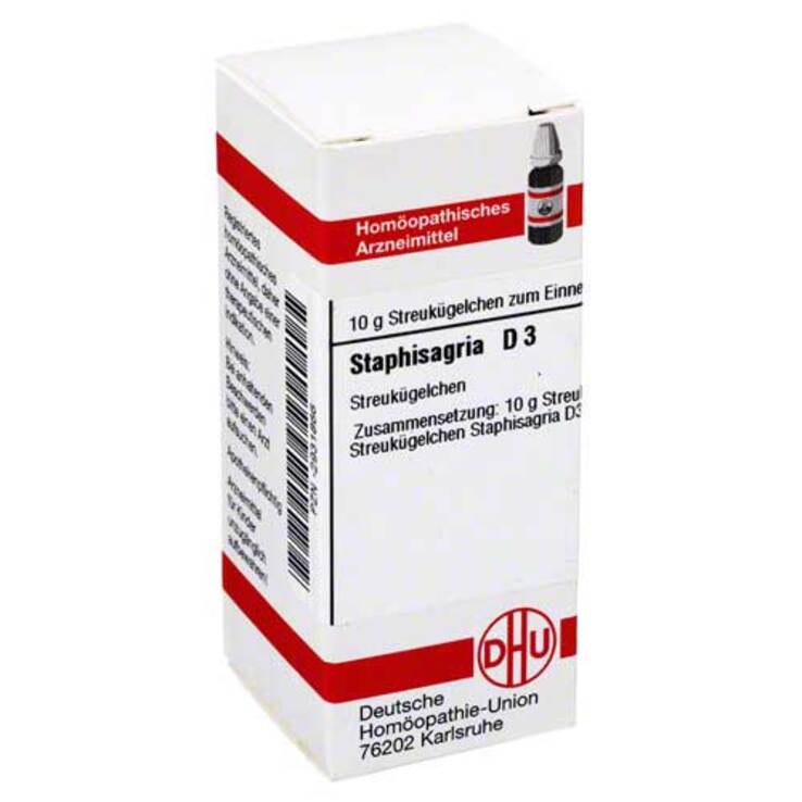 DHU Staphisagria D 3 Globuli, 10 g