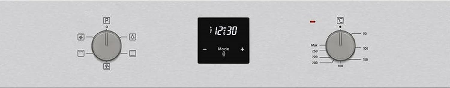 Einbauherd Set Backofen 69L Umluft 60cm Induktiosnkochfeld autark Slider Touch Booster Funktion AntiFingerPrint Oberfläche Display mit Uhr und Timer