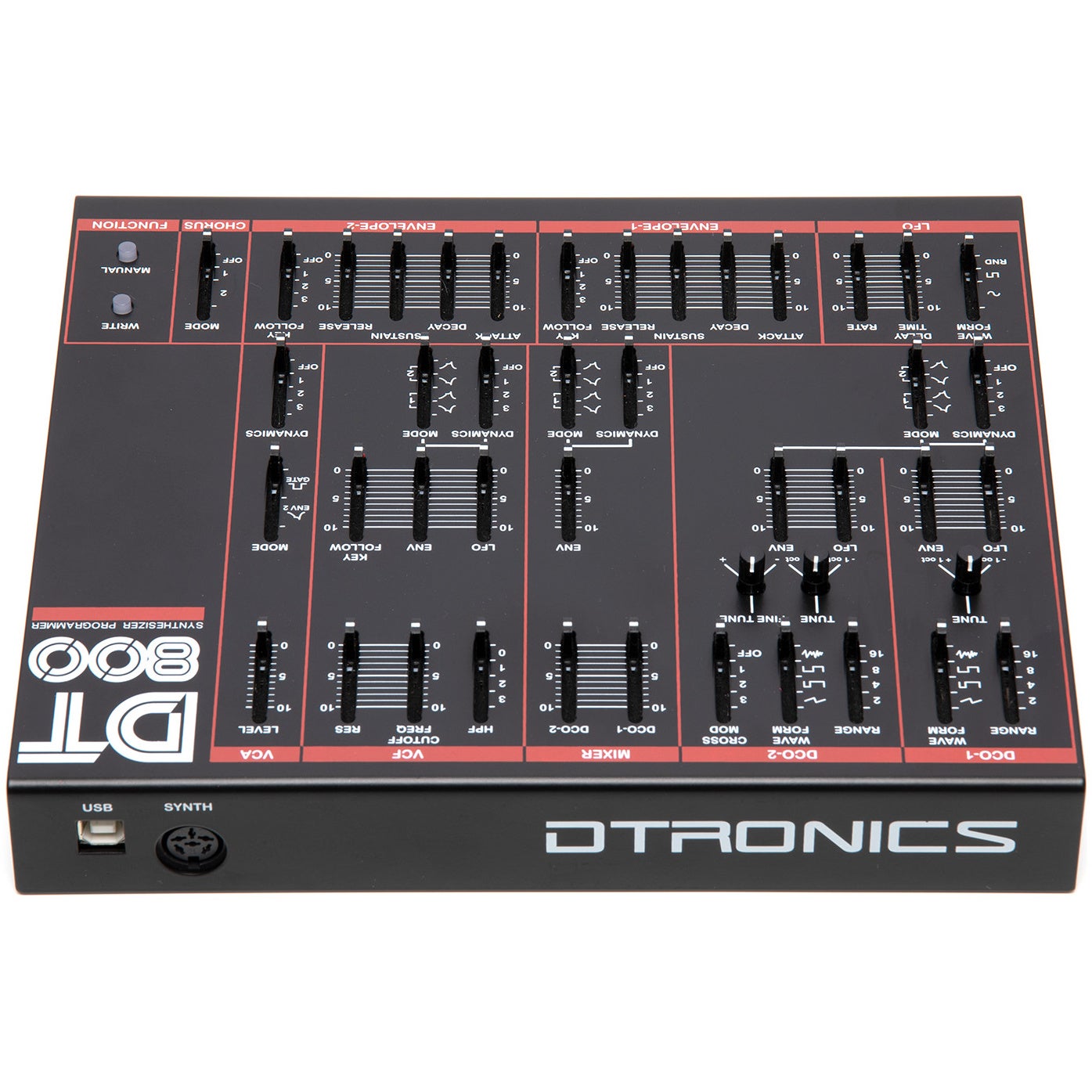 Dtronics DT-800 controller voor Roland JX8p JX10 en MKS-70