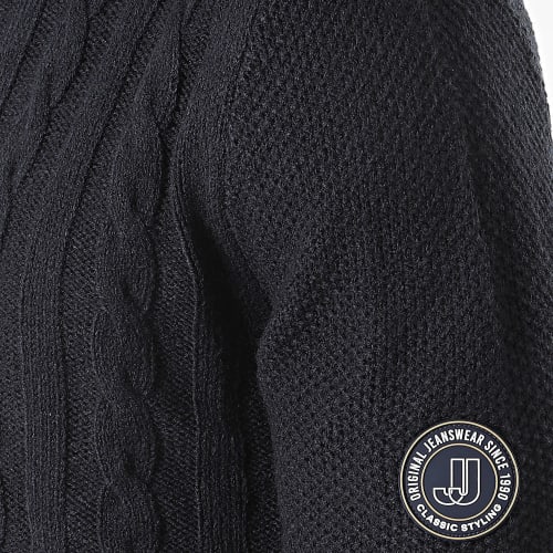 Pull Col Zippé Jeffry Turtle Bleu Marine