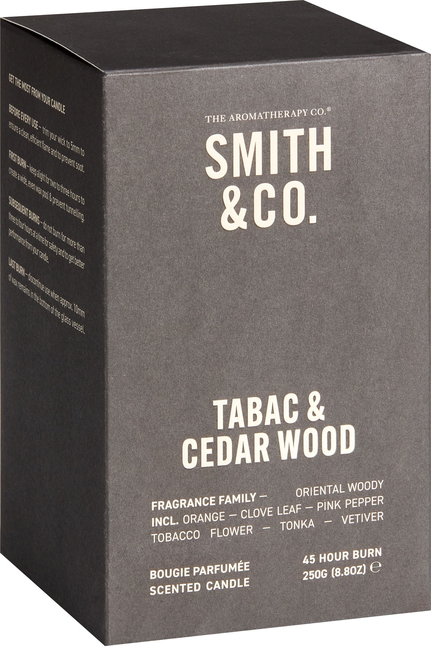 SMITH & CO Kerze Tabac & Cedarwood - anthrazit