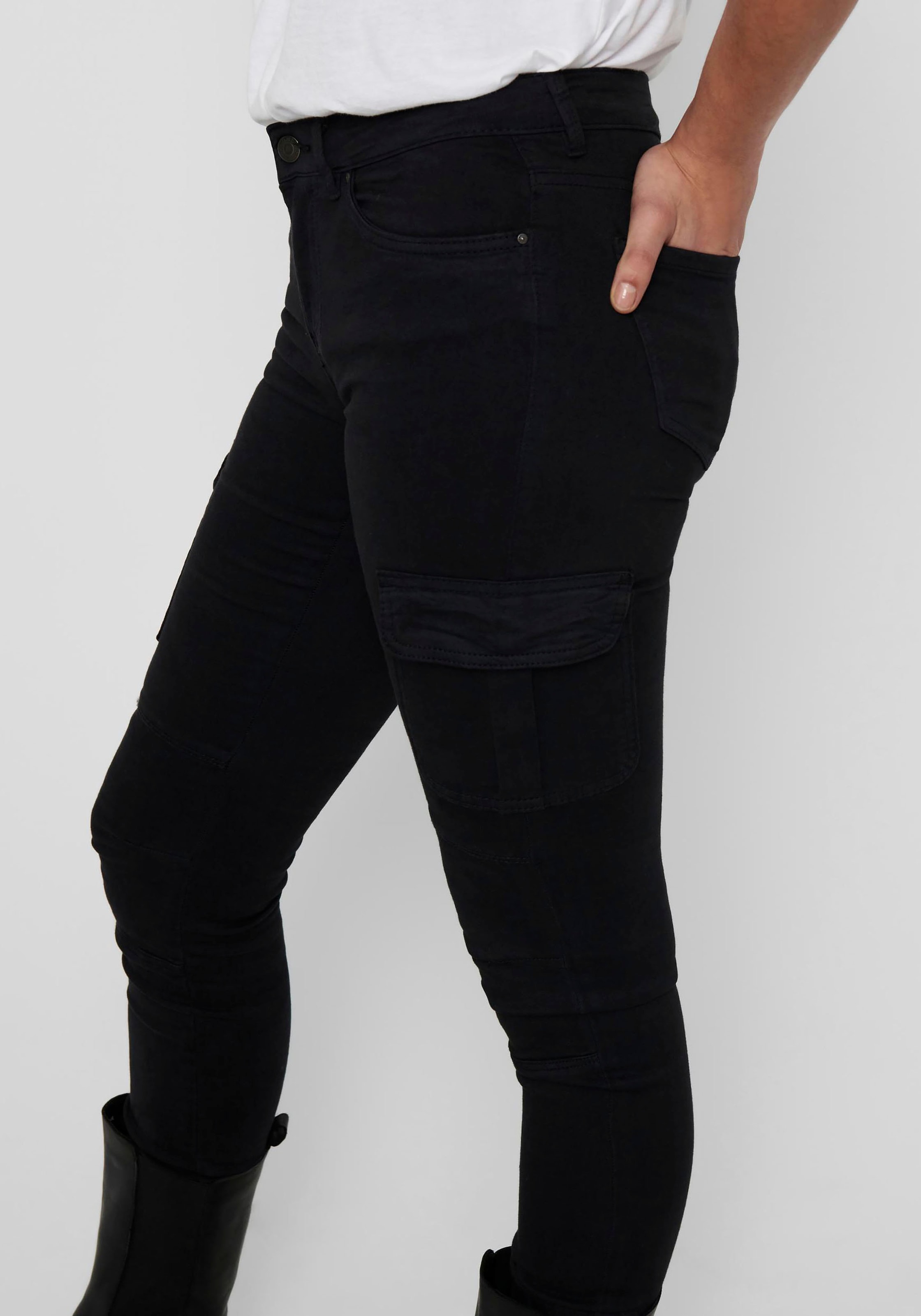 ONLY Cargohose »ONLMISSOURI REG ANK CARGO PNT NOOS«  mit Stretchsäumen