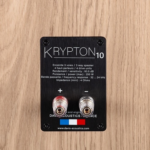 Enceinte colonne Davis Krypton 10 Blanc / Bois Clair vendue a l'unite