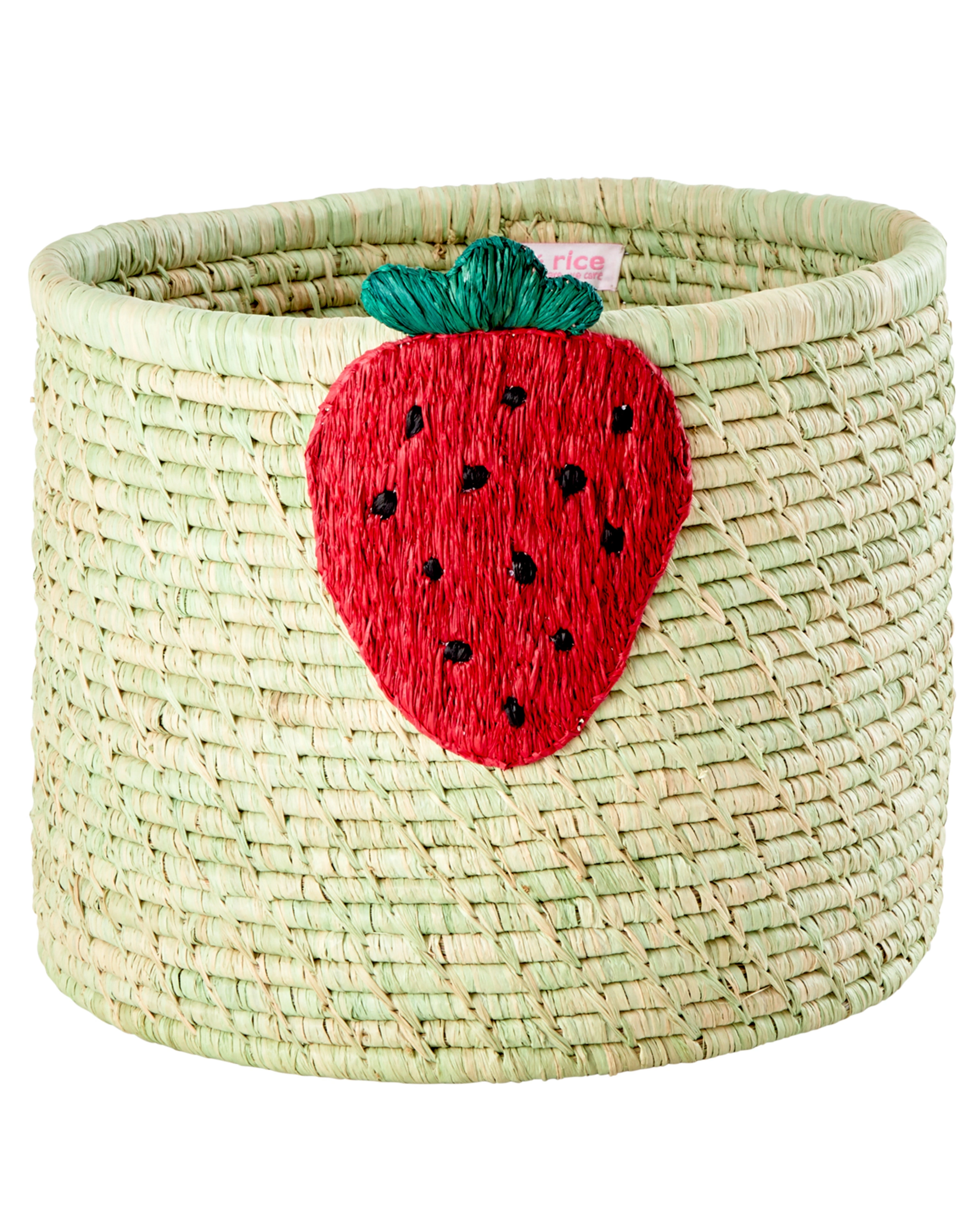 Raffia-Aufbewahrungskorb STRAWBERRY (35x35x25) in nature