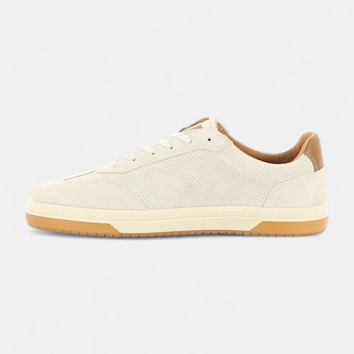 Baskets basses Homme en cuir gris