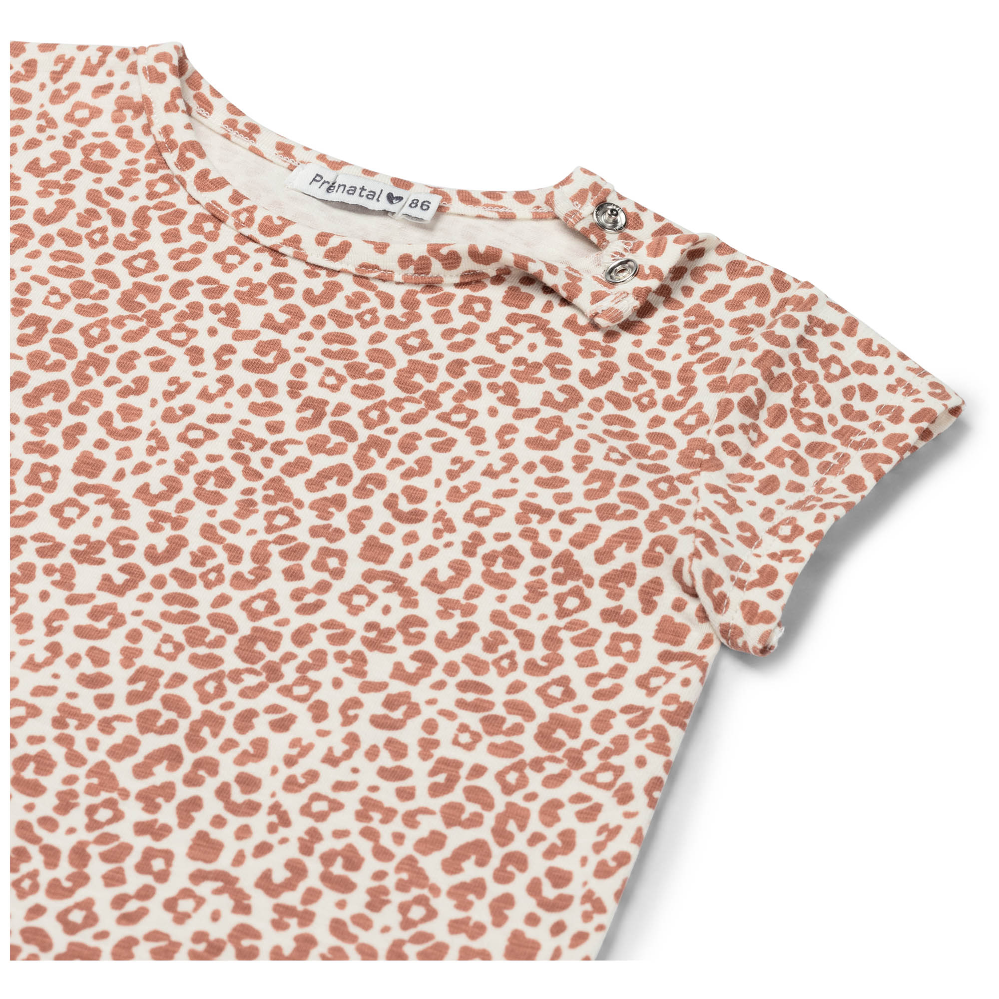 Prénatal baby T-shirt korte mouwen all over print bruin