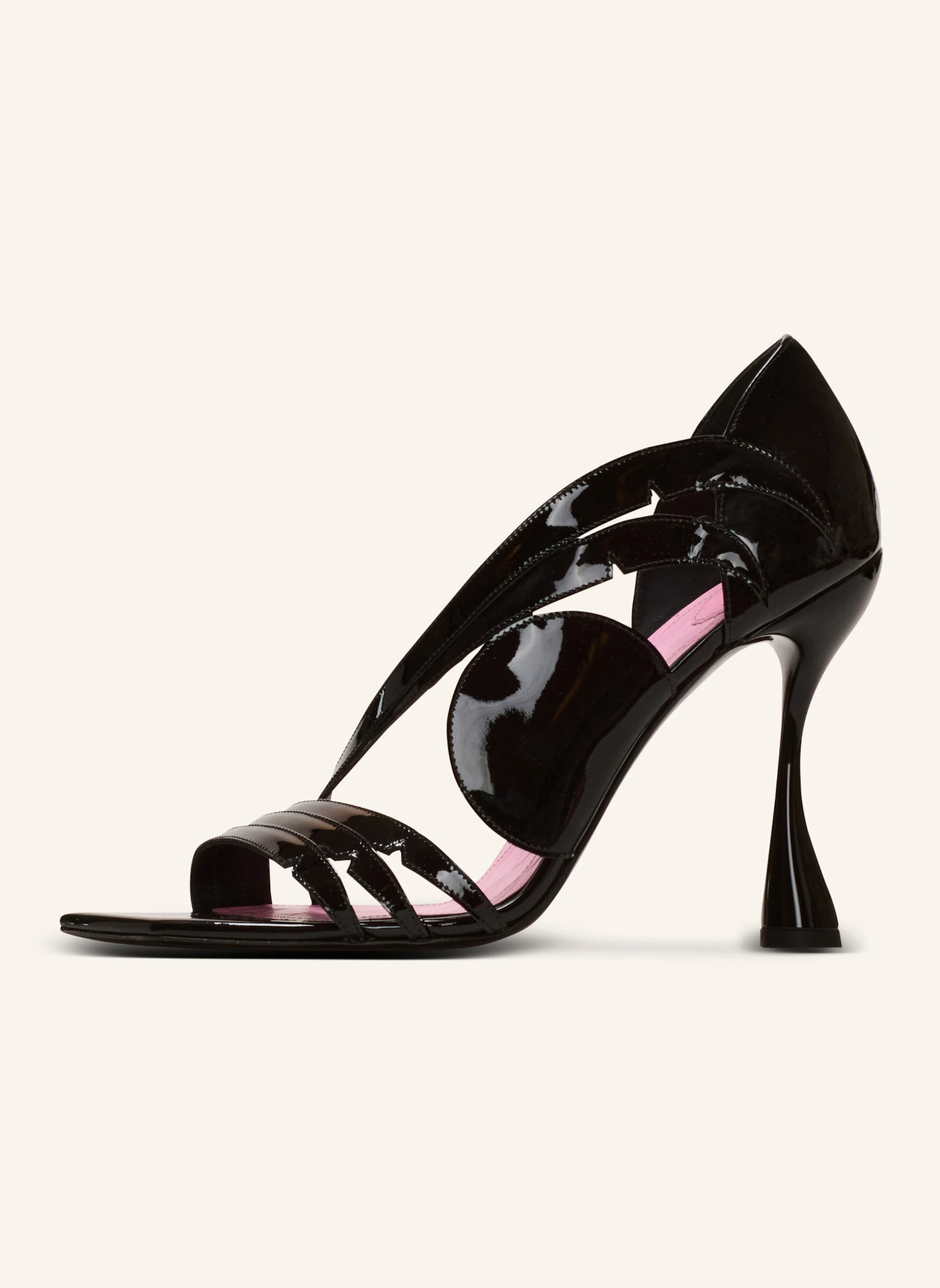 BALMAIN Sandalen Eden mit Absatz aus Lackleder