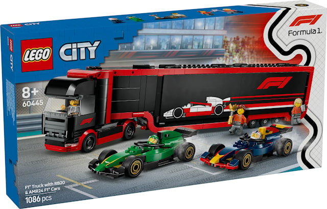 F1®-trailer med F1® RB20 og AMR24 LEGO® City (60445)