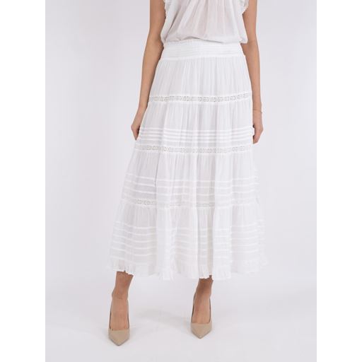Neo Noir Felicia S Voile Nederdel, White, 42