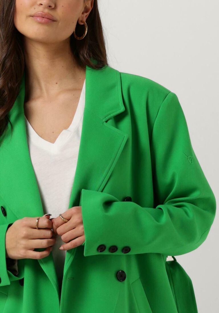 ALIX THE LABEL groene alix the label  ladies wovn long trench coat