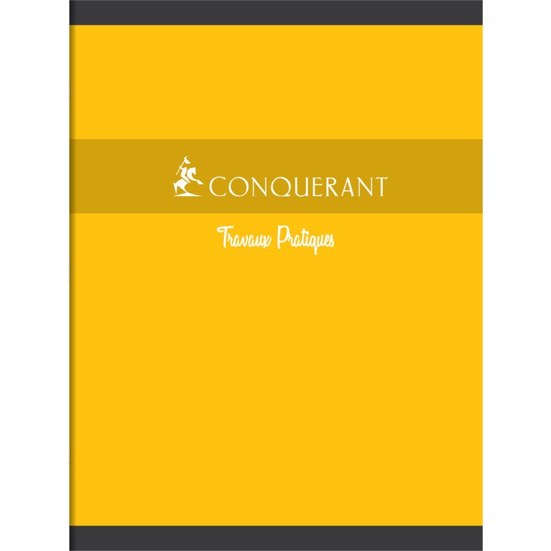 Cahier piqué Conquérant Sept Travaux Pratiques 24 x 32 cm 48 pages grands carreaux et 48 pages blanc uni