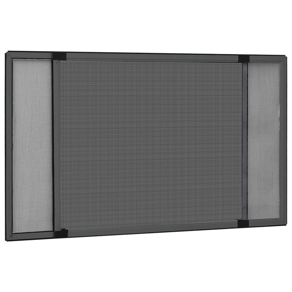 Moustiquaire extensible pour fenêtres anthracite (100-193)x75cm