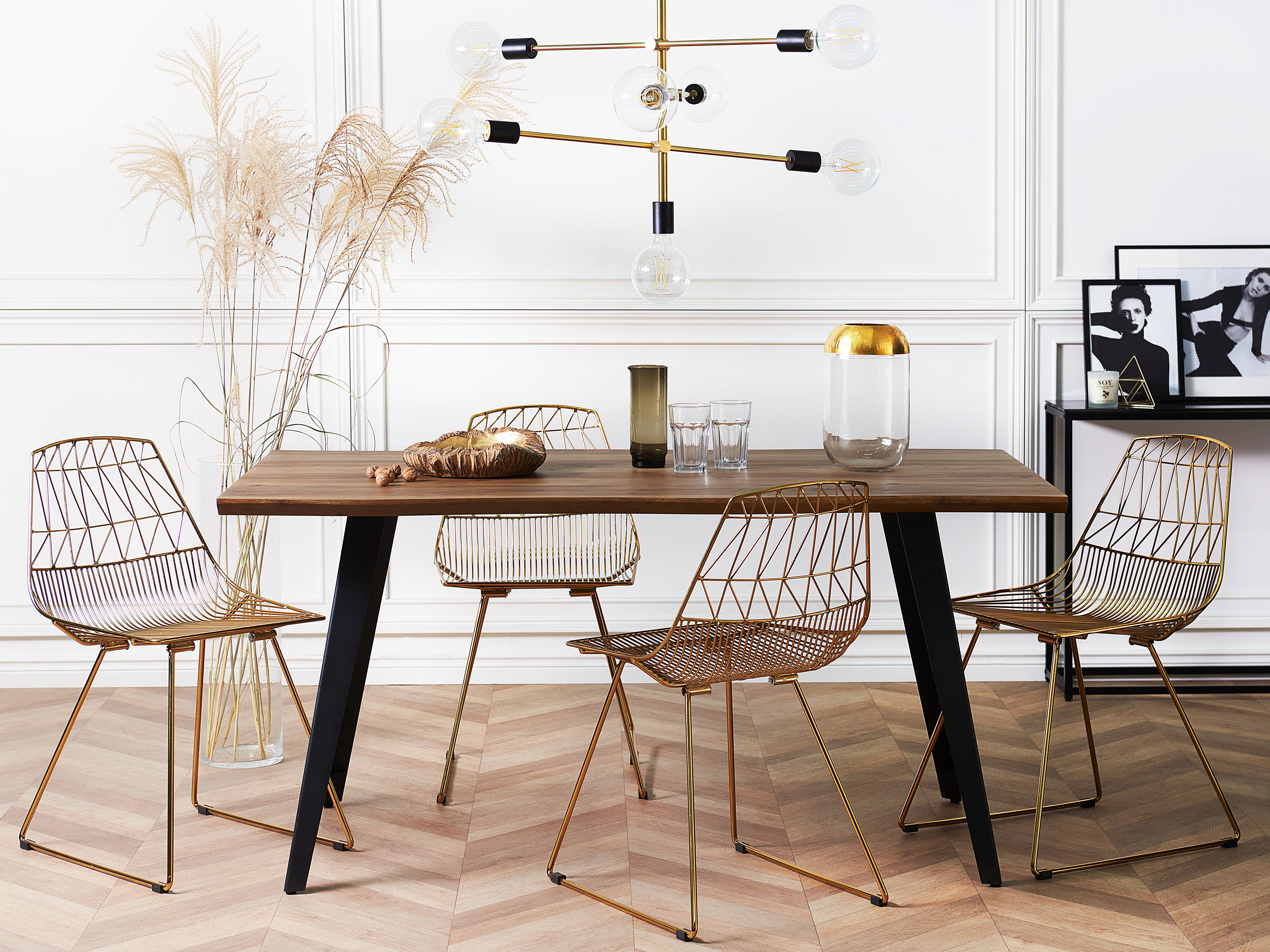 Eettafel WITNEY Donkerbruin 90 cm 160 cm