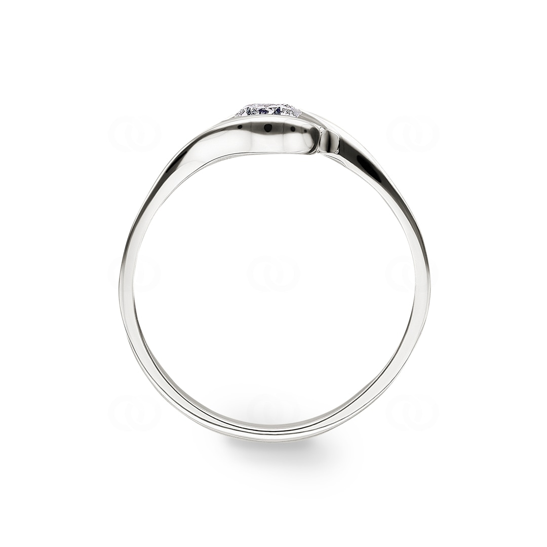 0.25 Karat Diamant Spannring 750/18 K Weissgold