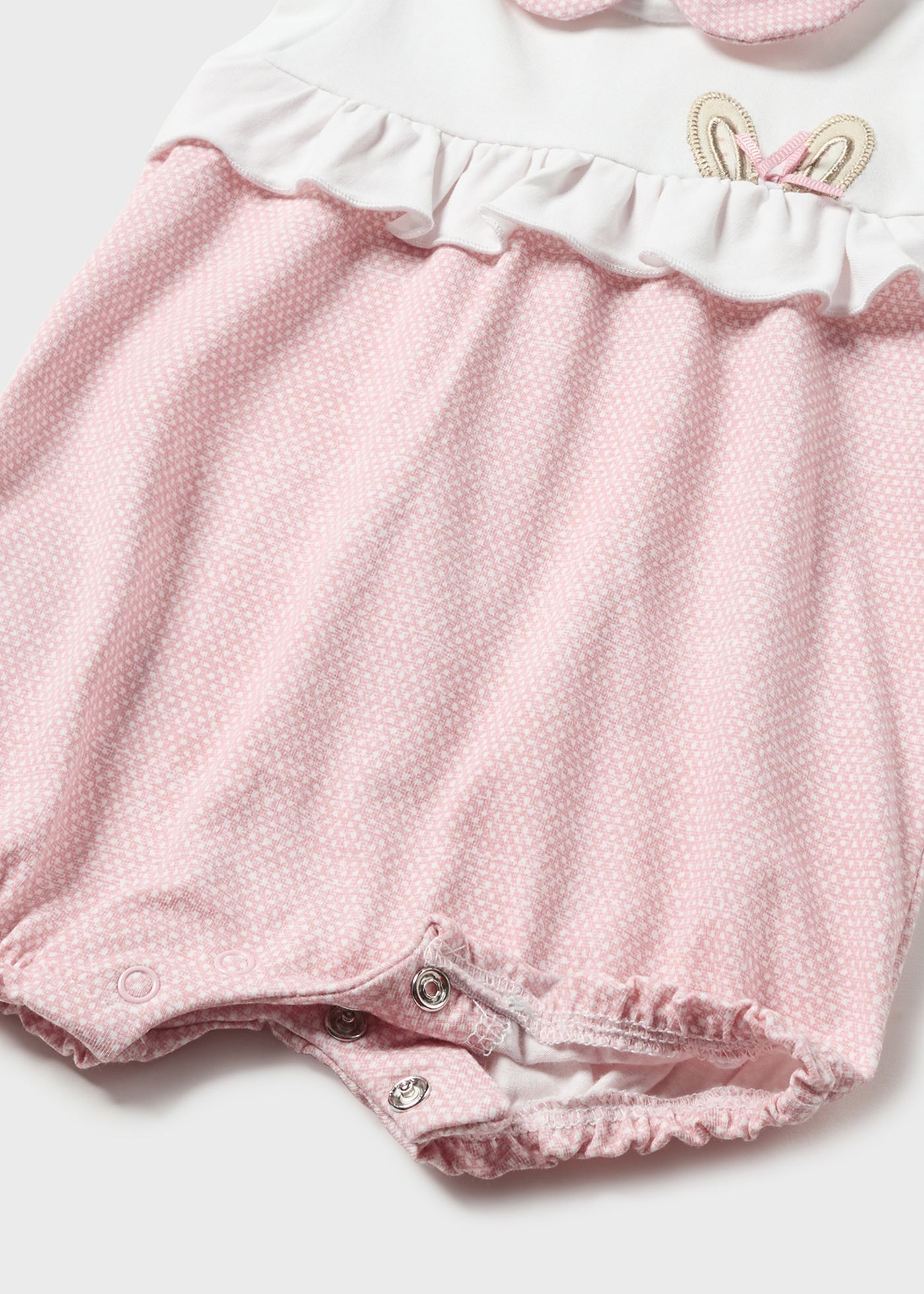 Pijama de algodão sustentável com gola para recém-nascidos