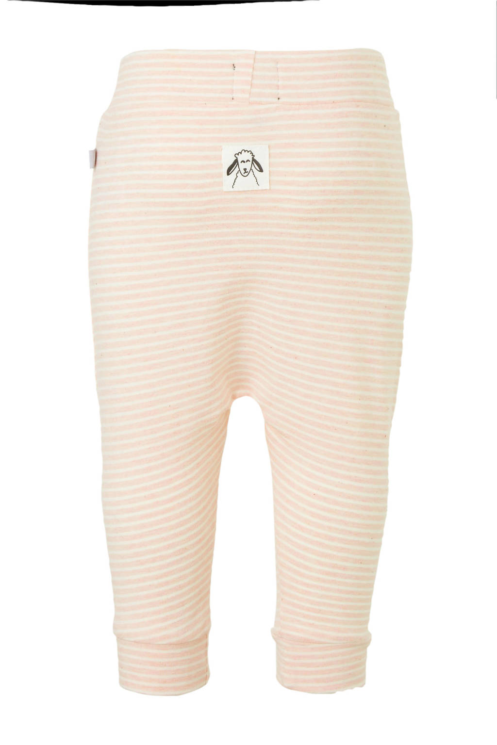 Babyface baby gestreepte broek lichtroze/wit