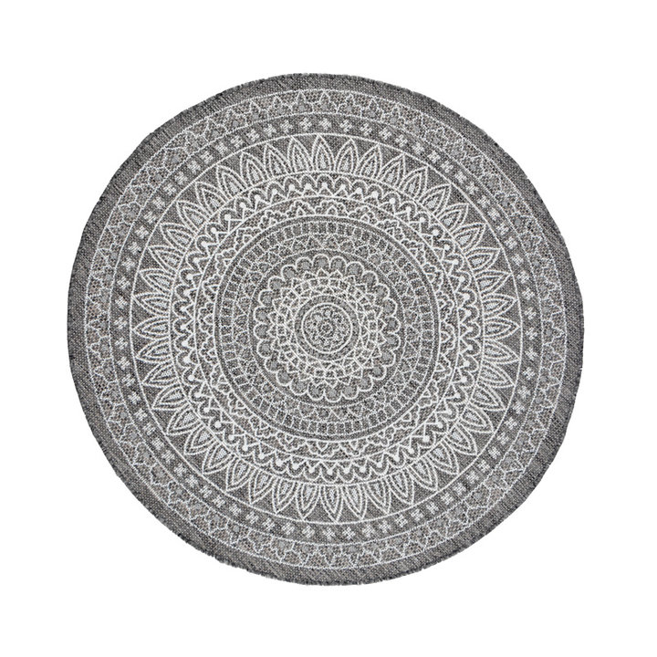 Rond buitenkleed - Summer Azteca Grijs