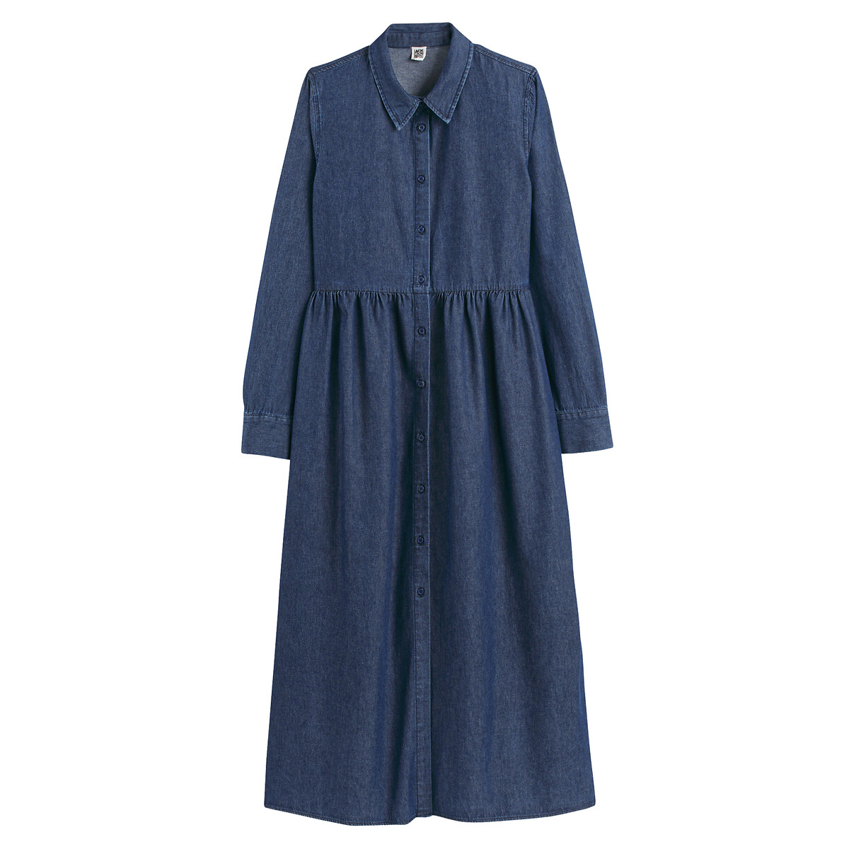 COLEÇÃO LA REDOUTE<br>Vestido longo em jeans, mangas compridas