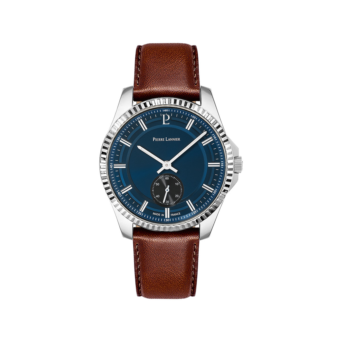 Montre PIERRE LANNIER Metropolitain homme bracelet cuir brun