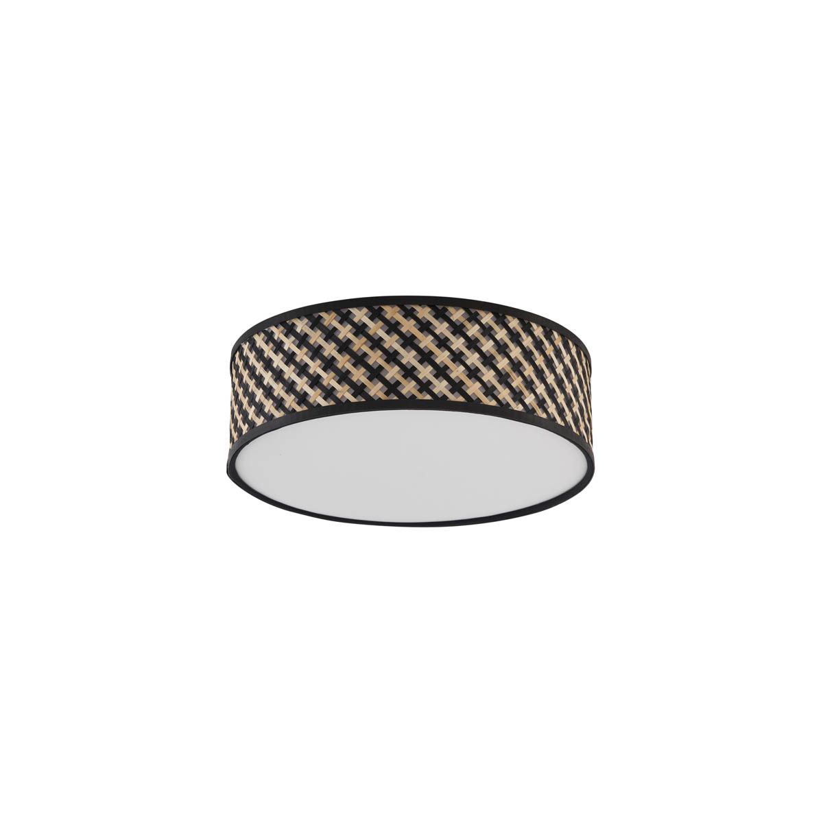 Oosterse plafondlamp rotan met zwart 40cm - Tremmo