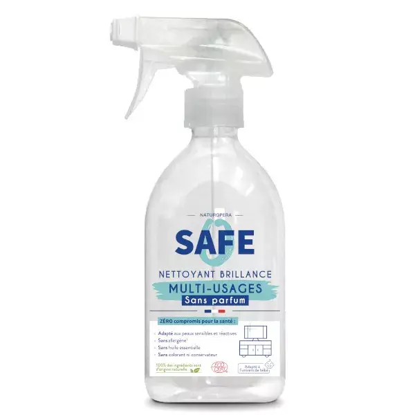 Limpador multiuso Safe Spray para brilho 500ml