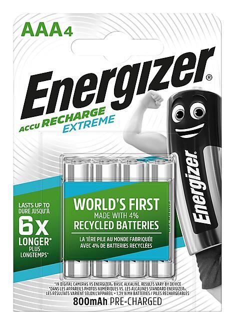 ENERGIZER - PILES EXTREME ACCUS HR3 AAA 800 X 4