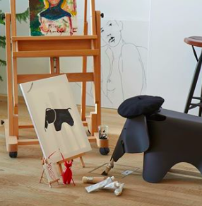 Kinderstoel Eames Elephant deep black