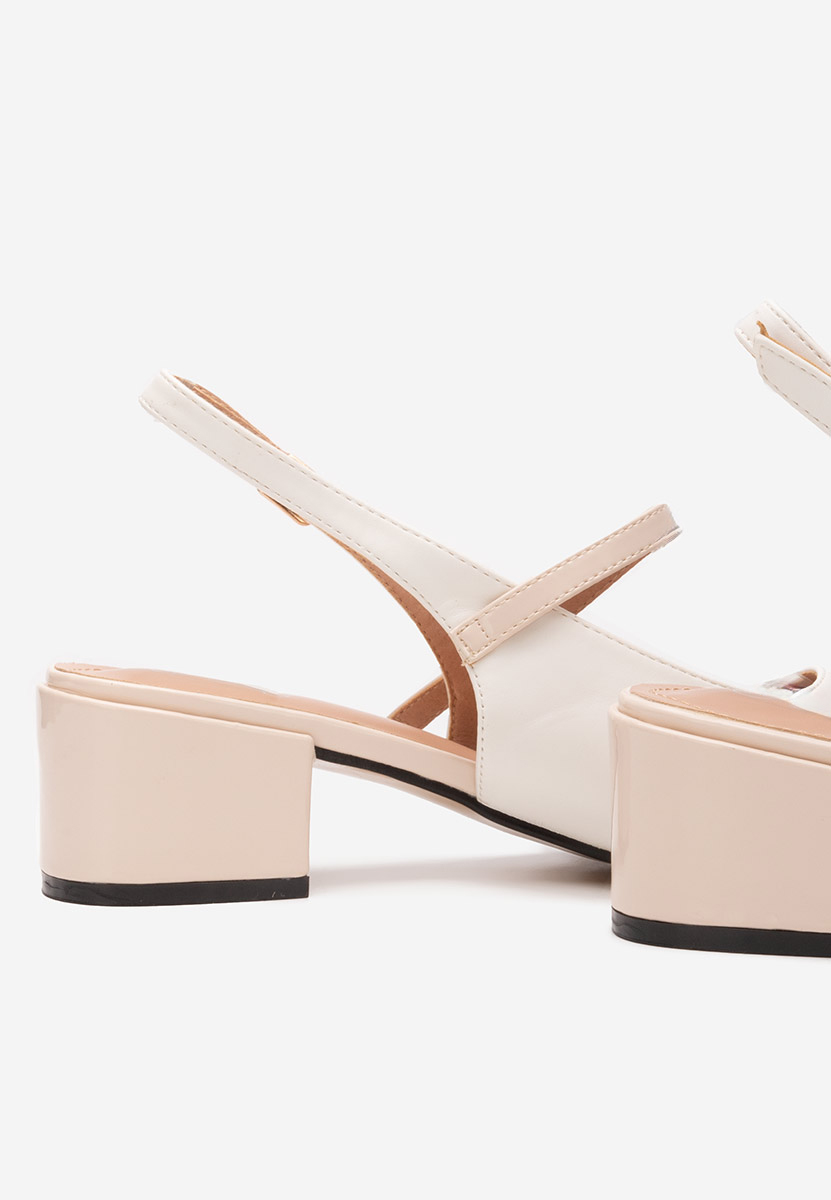 Chaussures à talon épais blancs Dreama