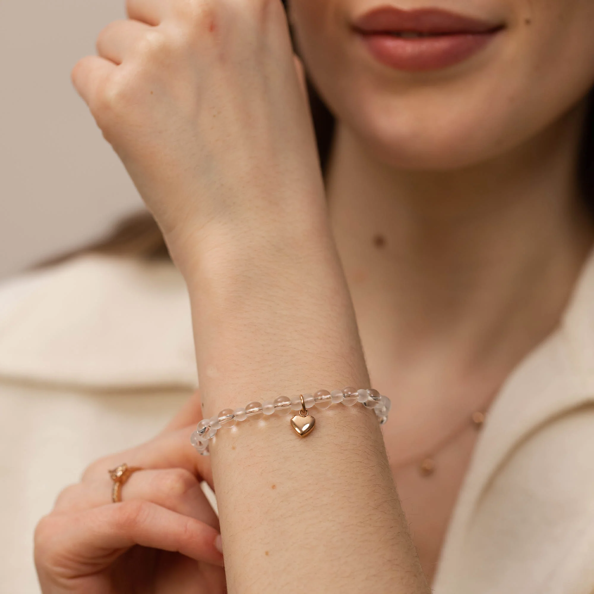 White Heart Armband - PURELEI