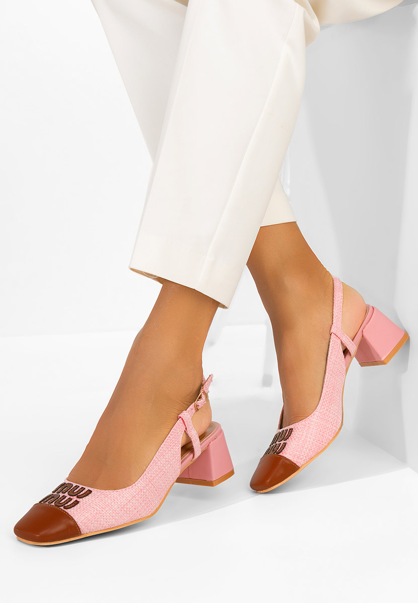 Chaussures slingback roses Miryam