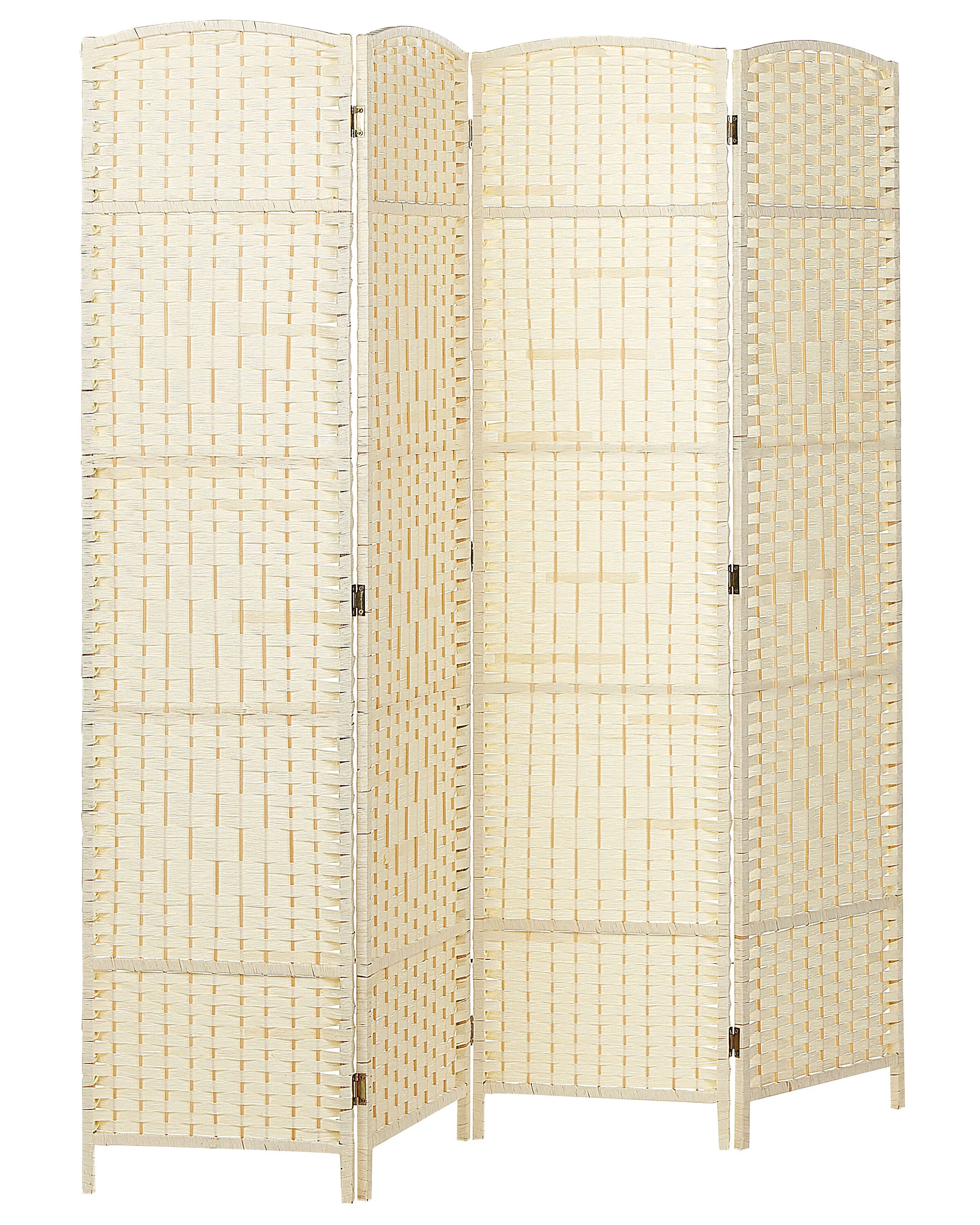 Roomdivider met 4 panelen LAPPAGO Lichtbeige 163 cm 170 cm