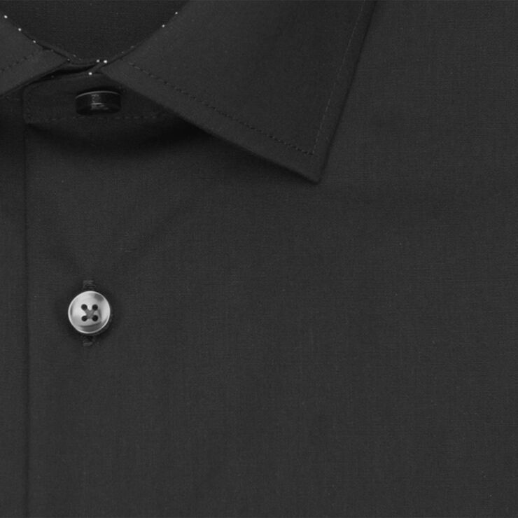 Seidensticker Business Shirt Slim Long sleeve Kent-Collar Uni Black