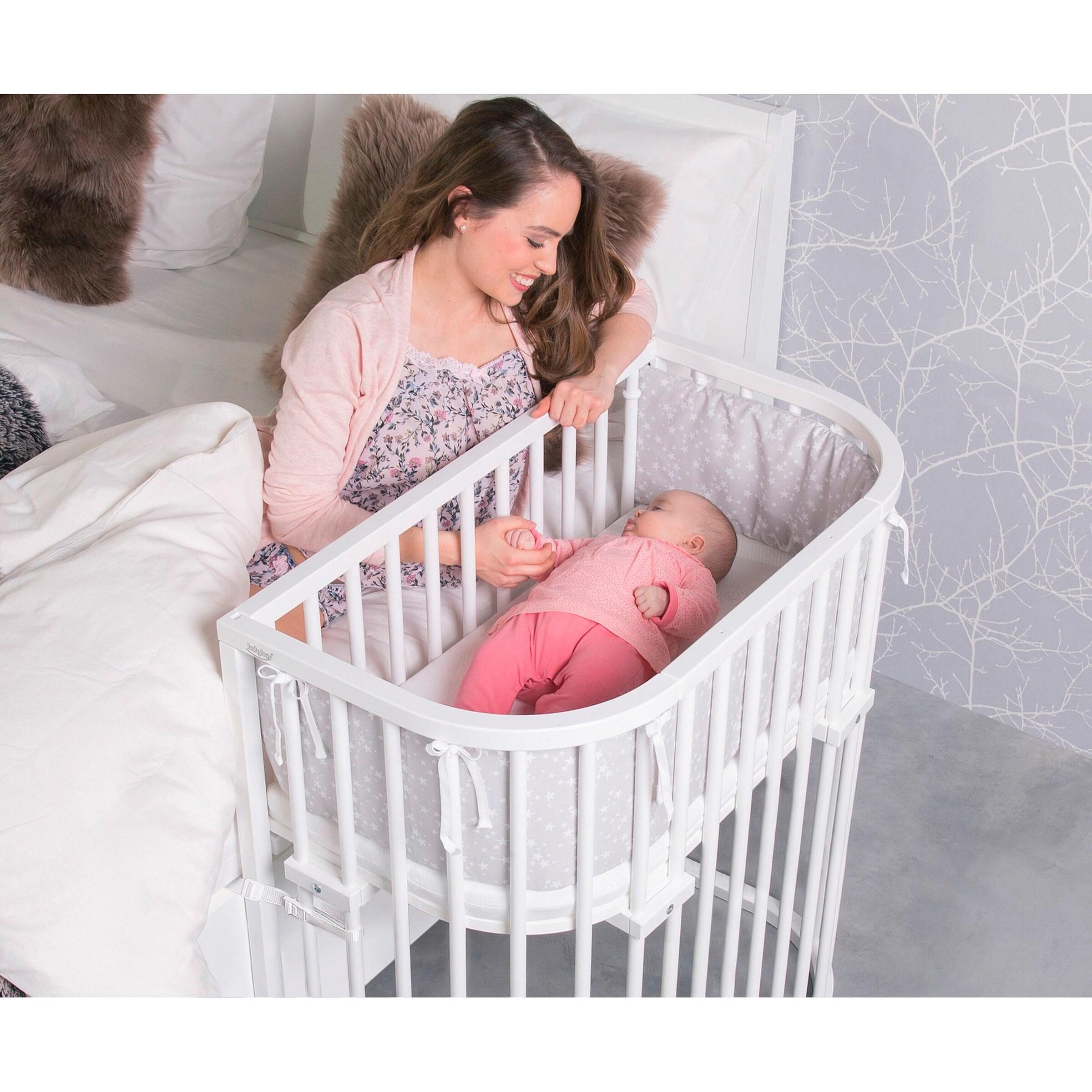 babybay® Beistellbett Boxspring Comfort Plus 89x51 cm weiß / lackiert