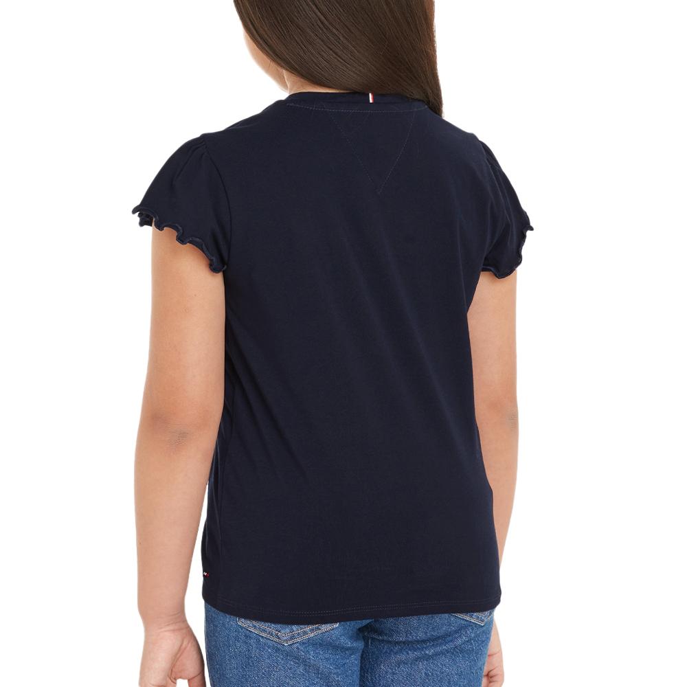 Tommy Hilfiger T-shirt Noir Fille Tommy Hilfiger Flower