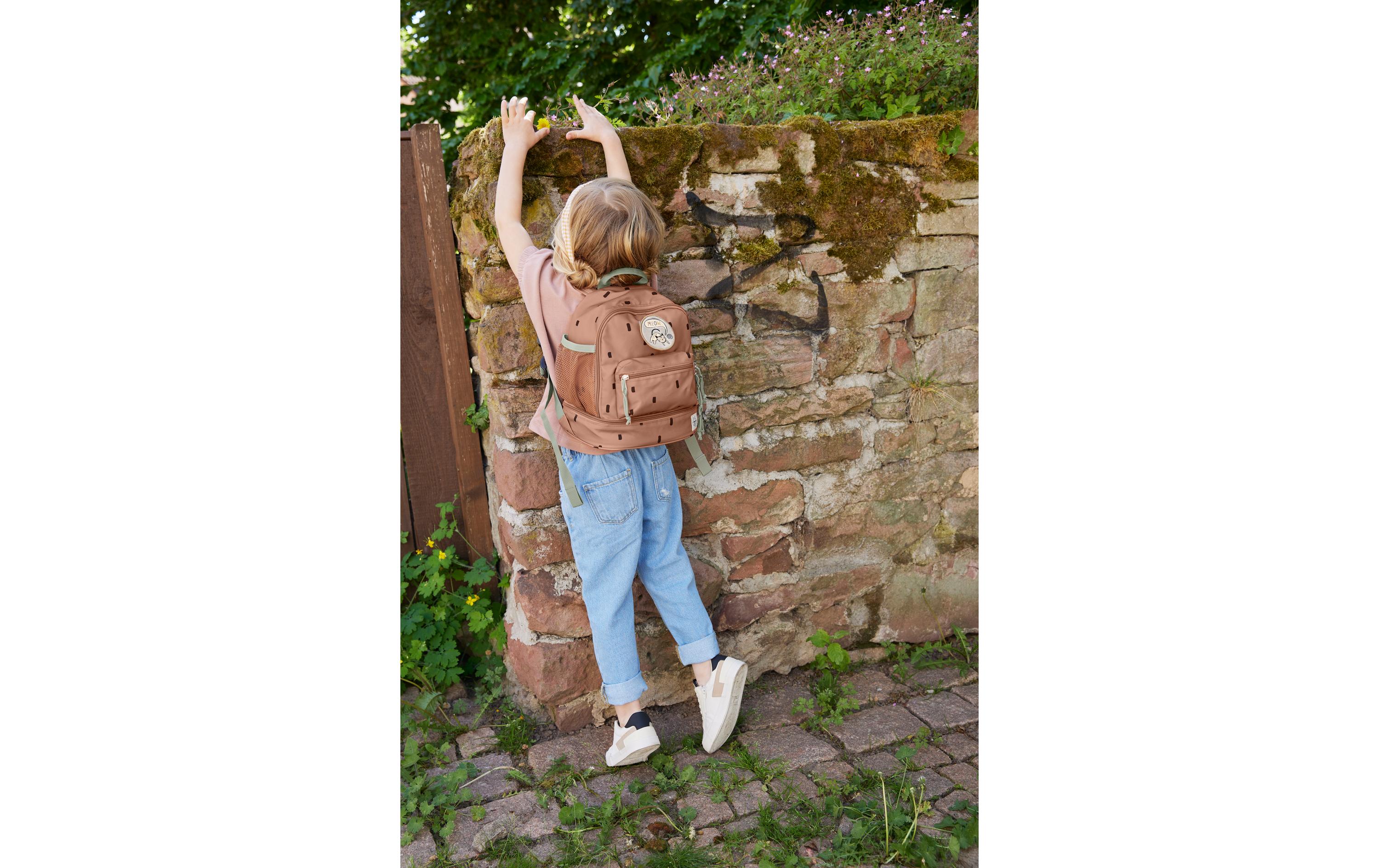 Rucksack Mini Backpack Happy Prints CaramelWasserabweisender Kinderrucksack mit gepolsterten Schultergurten