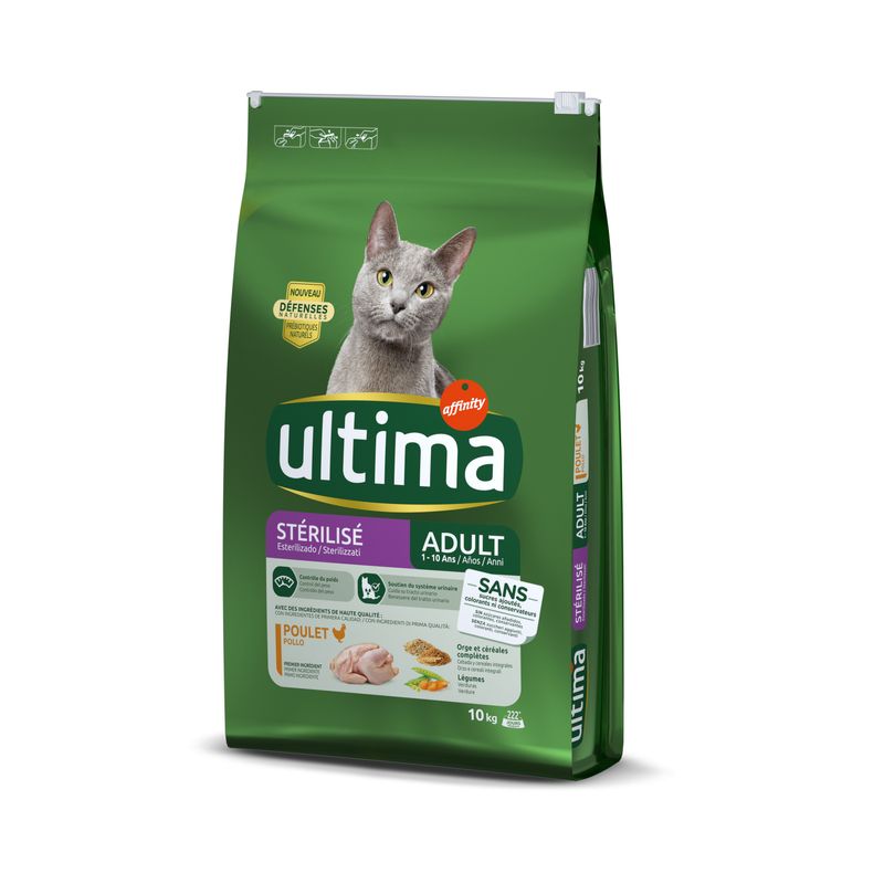 Ultima Chats stérilisés, poulet & orge à prix discount sur bitiba.fr