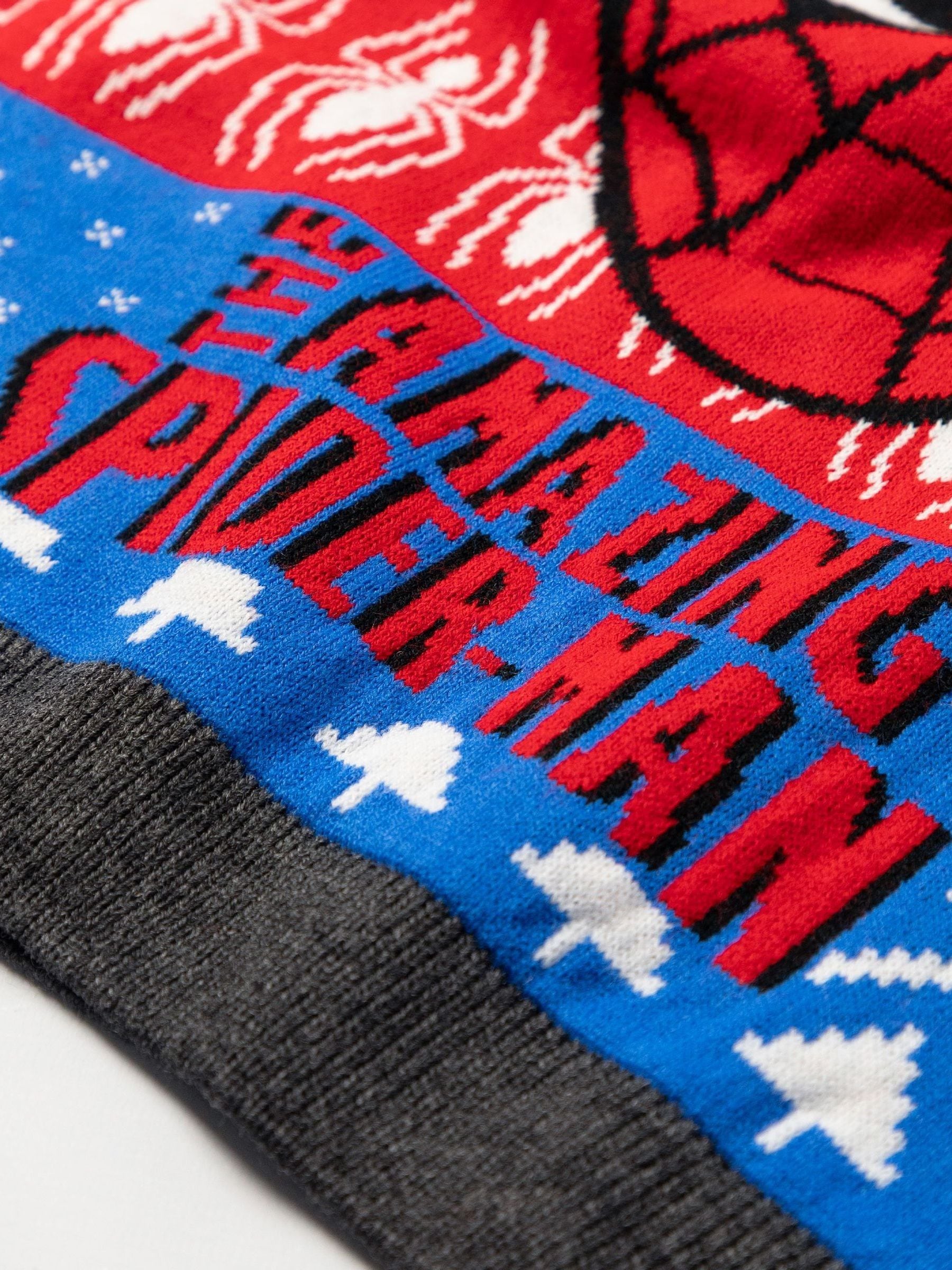 Vanilla Underground Spiderman Character Face Christmas Jumper